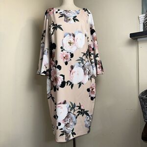 Calvin Klein Beige Floral Mini Dress